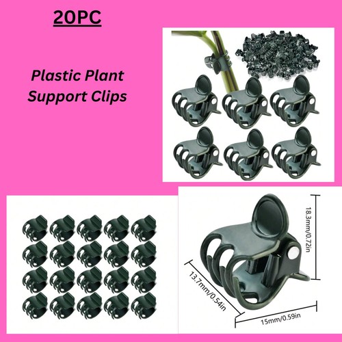 Plastic plant support clips - support,