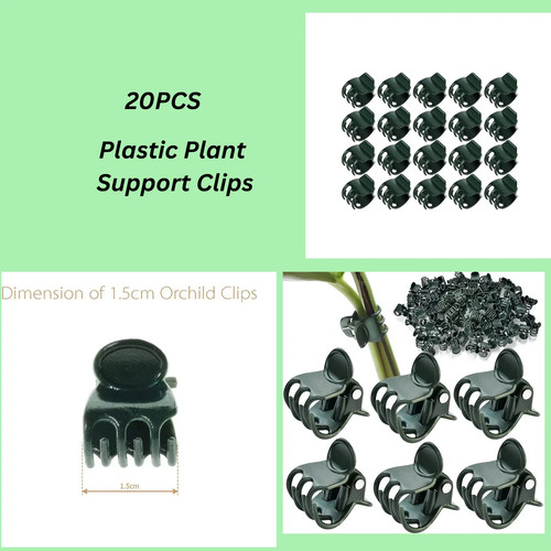 Plastic plant support clips - plastic,